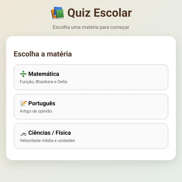Quiz Escolar