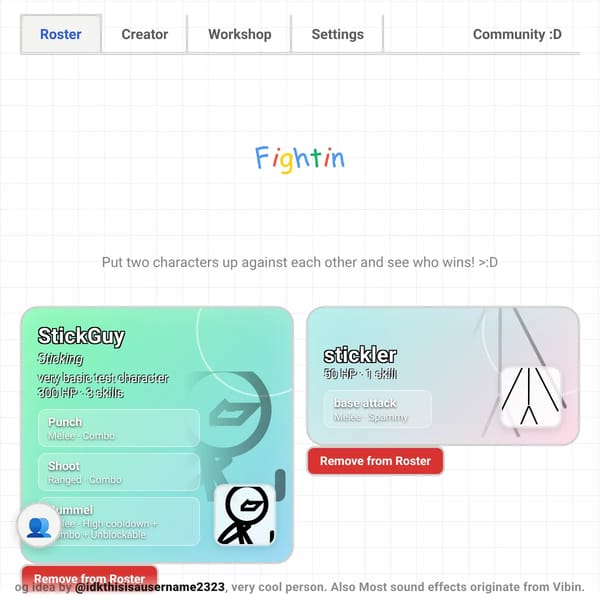 Fightin [test] (custom character fighting)