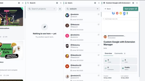 WebsimDeck - Professional Websim Dashboard