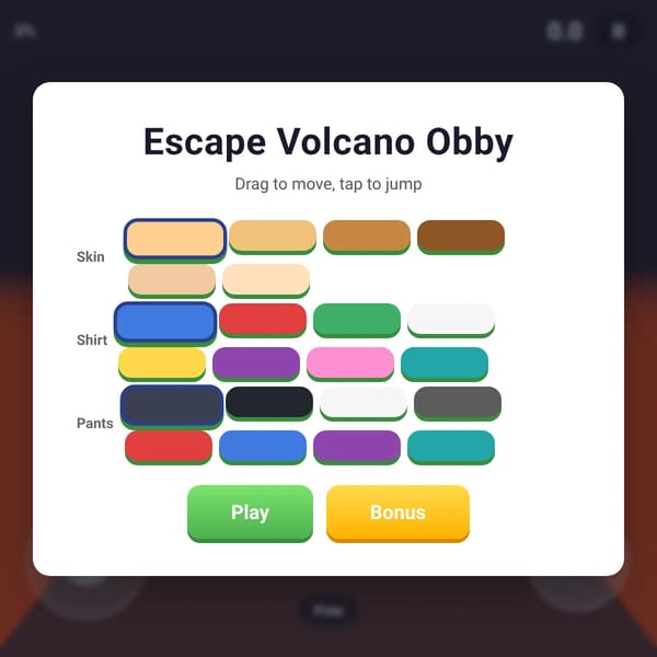 Escape volcano obby
