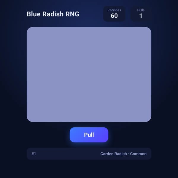BLUE RADISH RNG