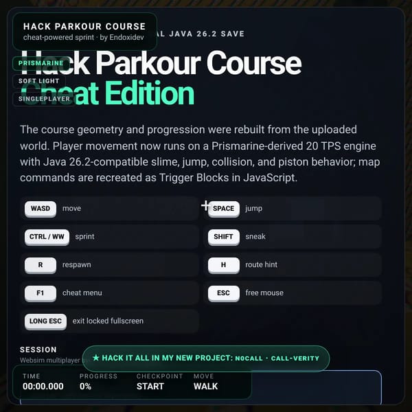 Hack parkour course - verity