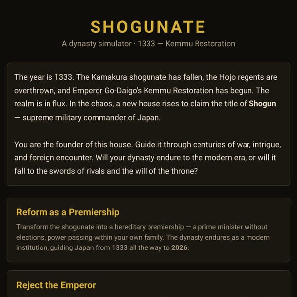 Shogunate test