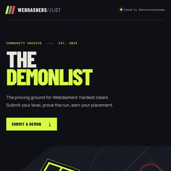 Webdashers List