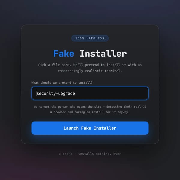 Fake Installer Prank