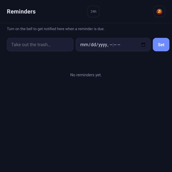Websim Reminders