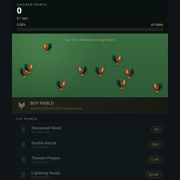 Obliterate chickens for no reason