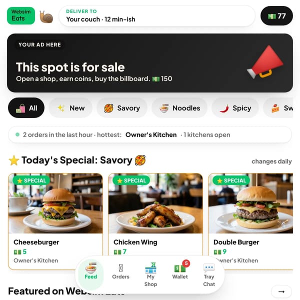 Websim Eats