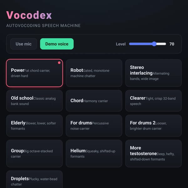 Vocodex
