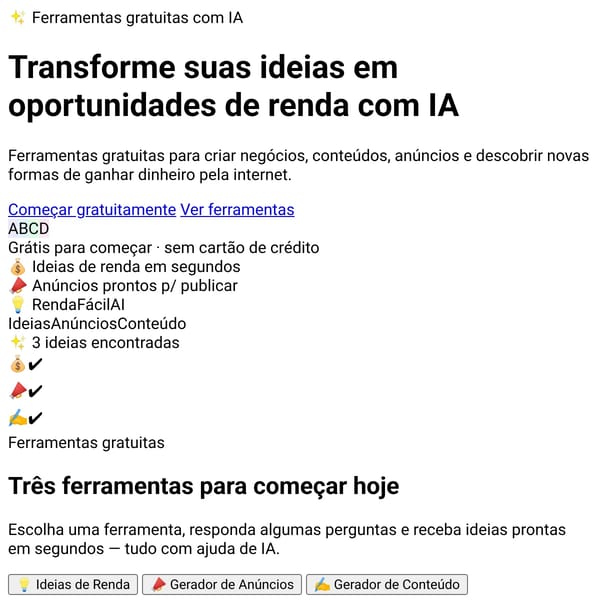 RendaFácil AI