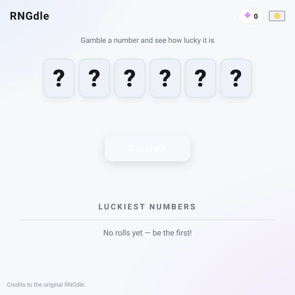 RNGdle