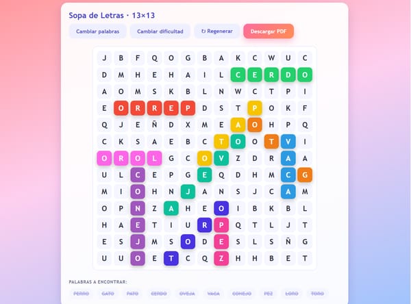 Sopa de Letras