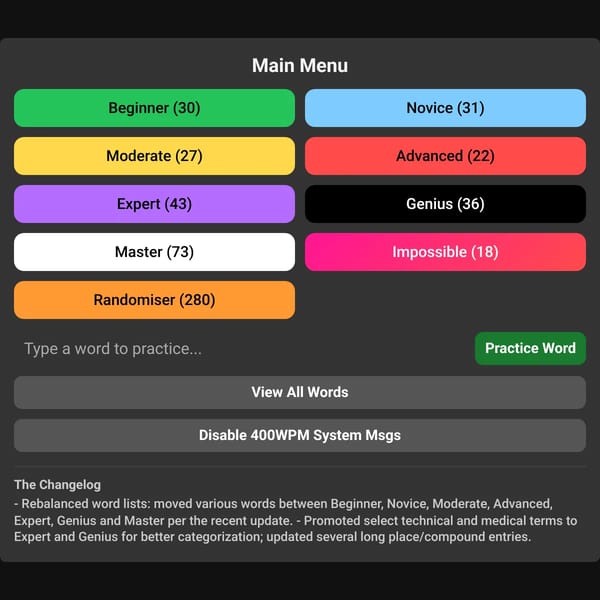 Main Menu