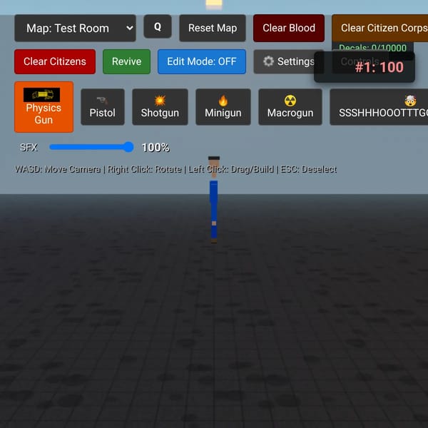 Citizen Ragdoll but Less Laggy (For Not so Powerful Devices)