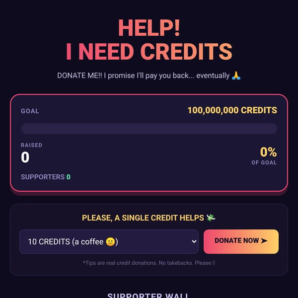 HELP I NEED CREDITS