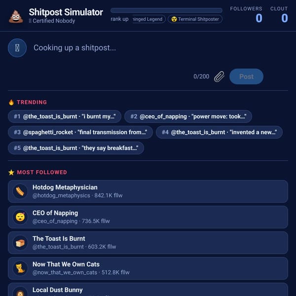 Shitpost simulator