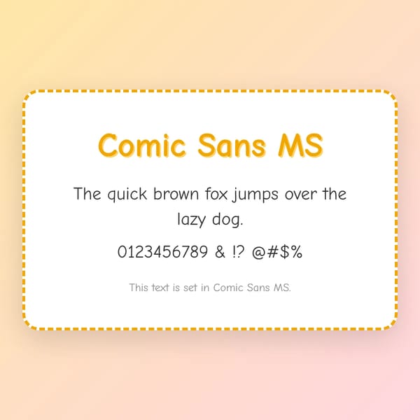 Comic Sans