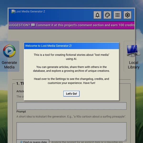 Lost Media Generator