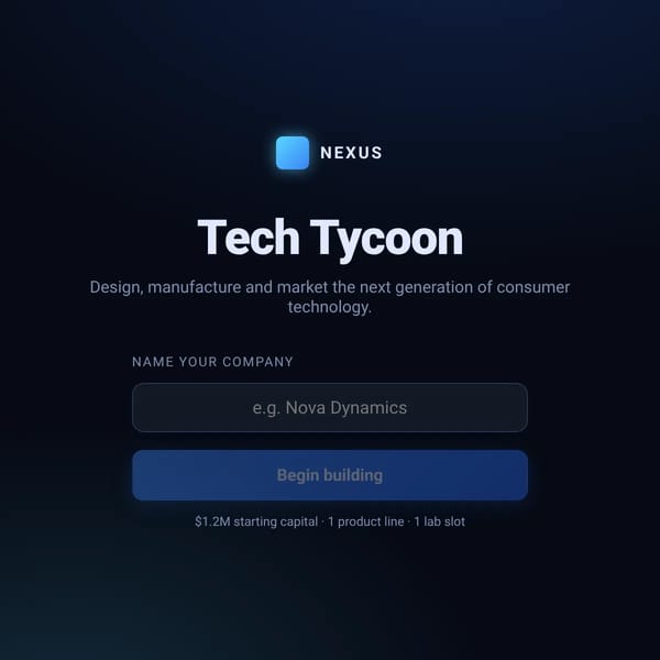 Technology Company Simulator