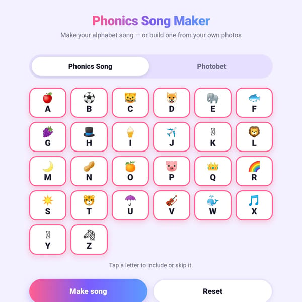 Phonics Song Maker