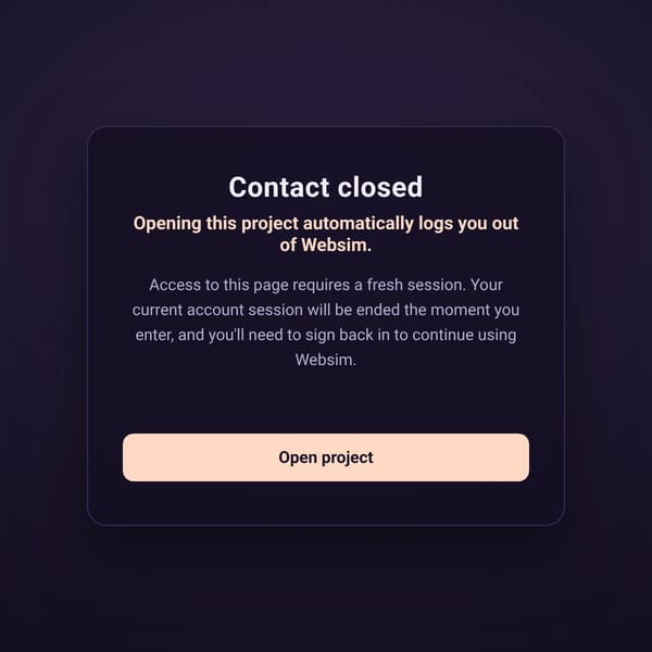 This projects logs you out