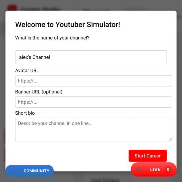 Youtuber Simulator