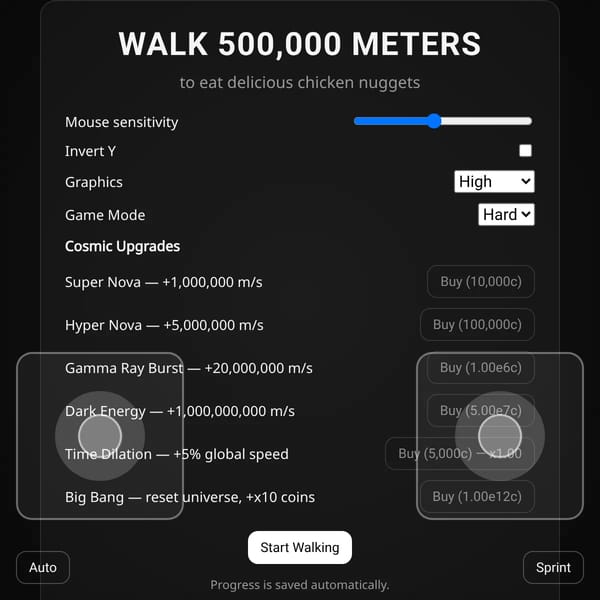 Walk 500,000 Meters To Eat Delicious Chicken Nuggets