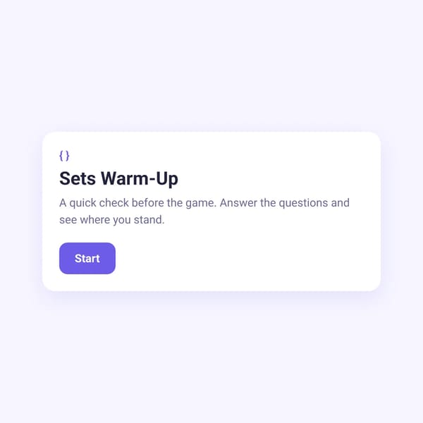 Sets Warm-Up