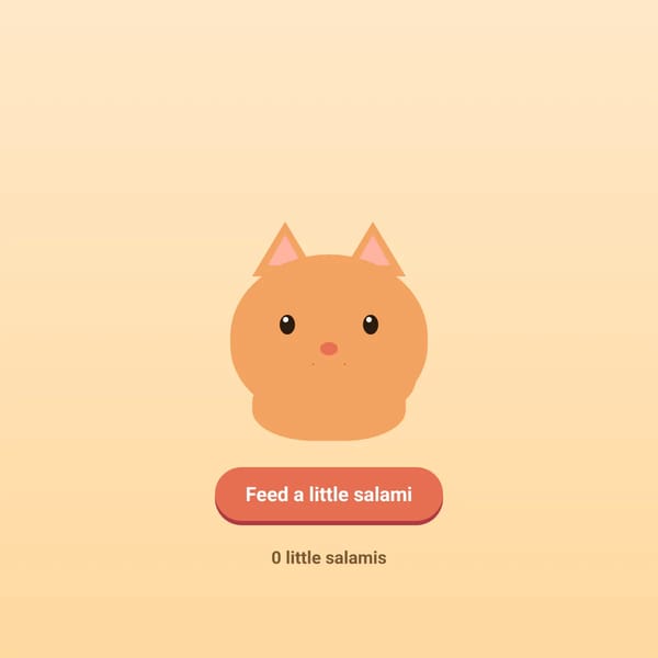 Cats can have a little salami