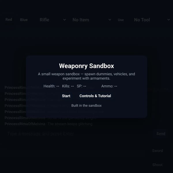 Weaponry sandbox