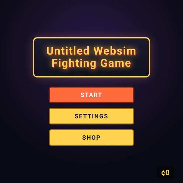 untitled websim fighting game