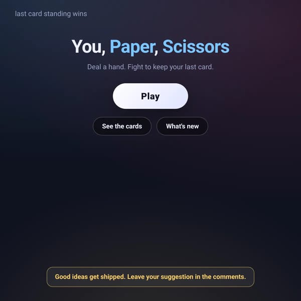 You, Paper, Scissors