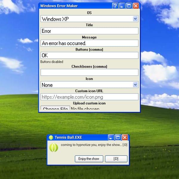 Windows Error Maker