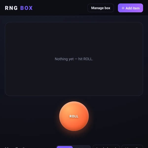 RNG but you can add raritys
