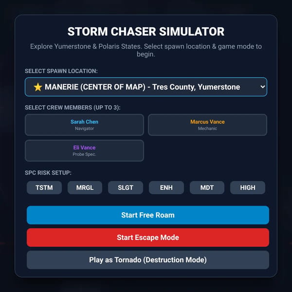 Storm Chasers of Yumerstone (UNPLAYABLE ON MOBILE