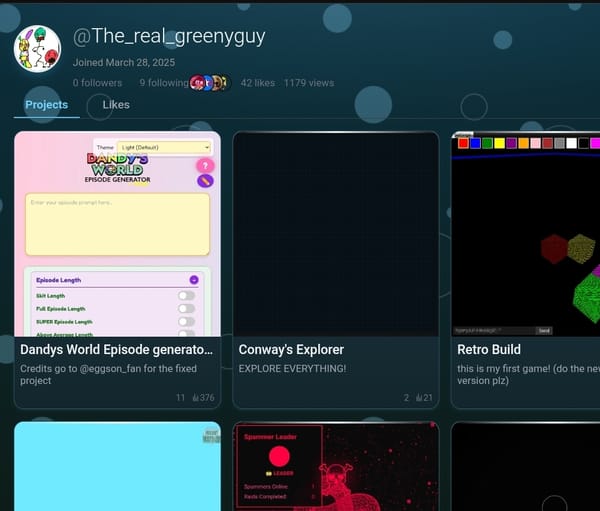 Websim.ai User Profile Page (Projects, Likes, Comments, Followers/Following)