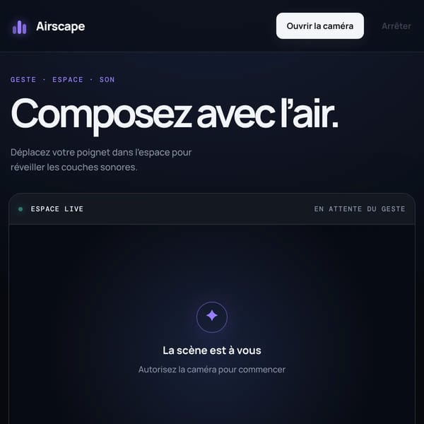 Airscape (Web) - Gesture Audio Zones