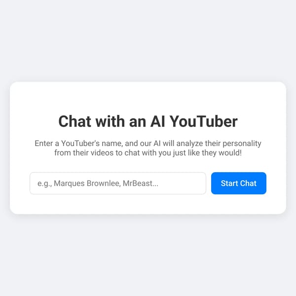 AI YouTuber Chat