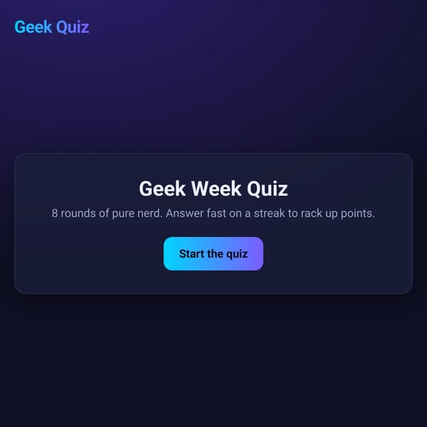 Geek Quiz