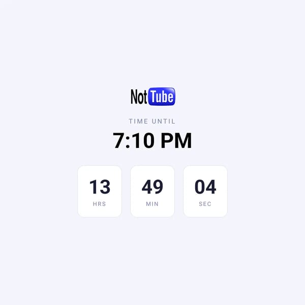 Countdown until NotTube becomes BitTube.