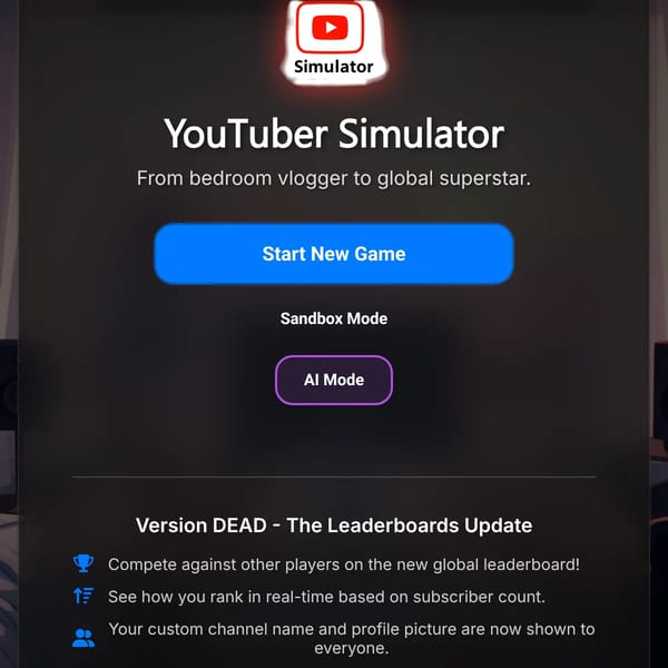 YouTuber Simulator