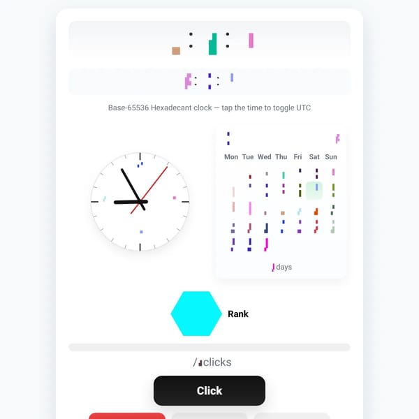 Hexadecant Clock