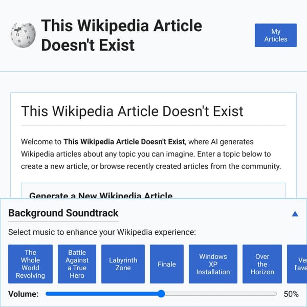 This Wikipedia Article Doesn't Exist