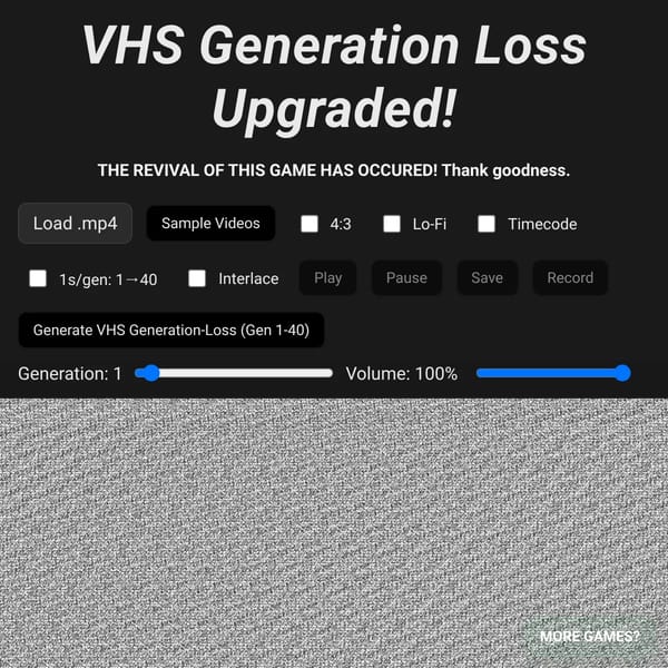VHS Generation Loss