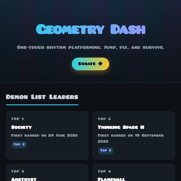 Geometry Dash wiki remake