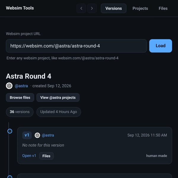 Websim tools