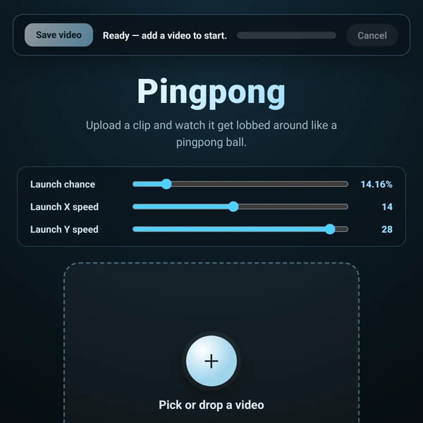 video to ping pong ball