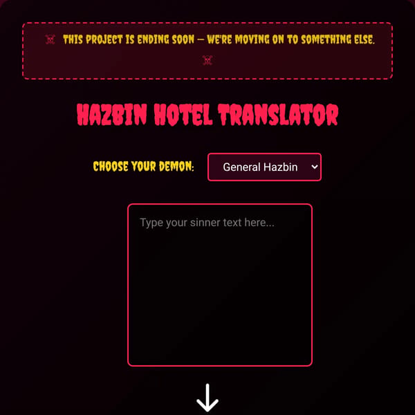 Hazbin Hotel Text Translator