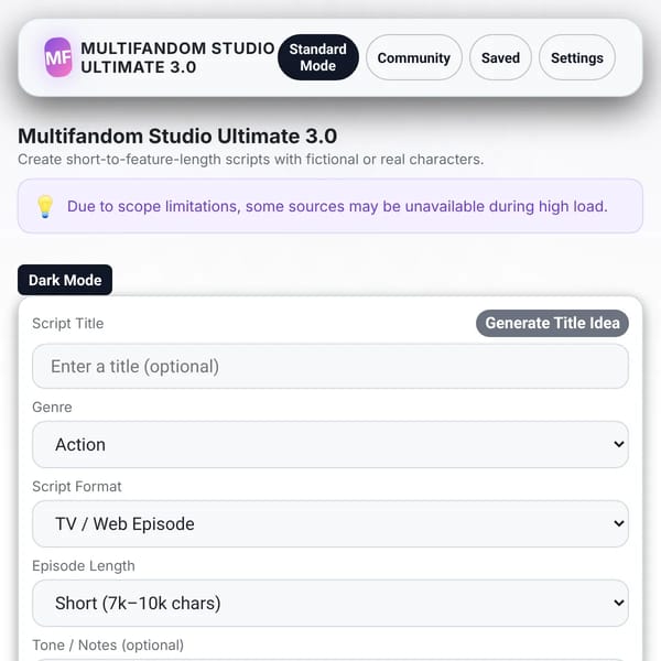 Multifandom Studio Ultimate