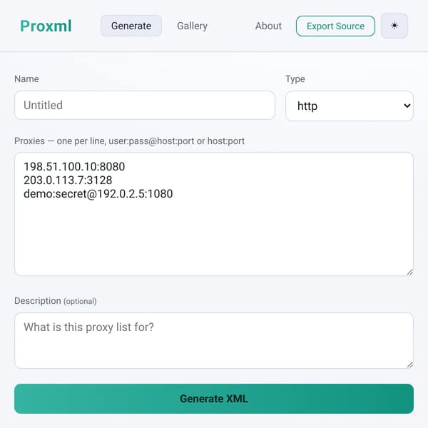 Proxml